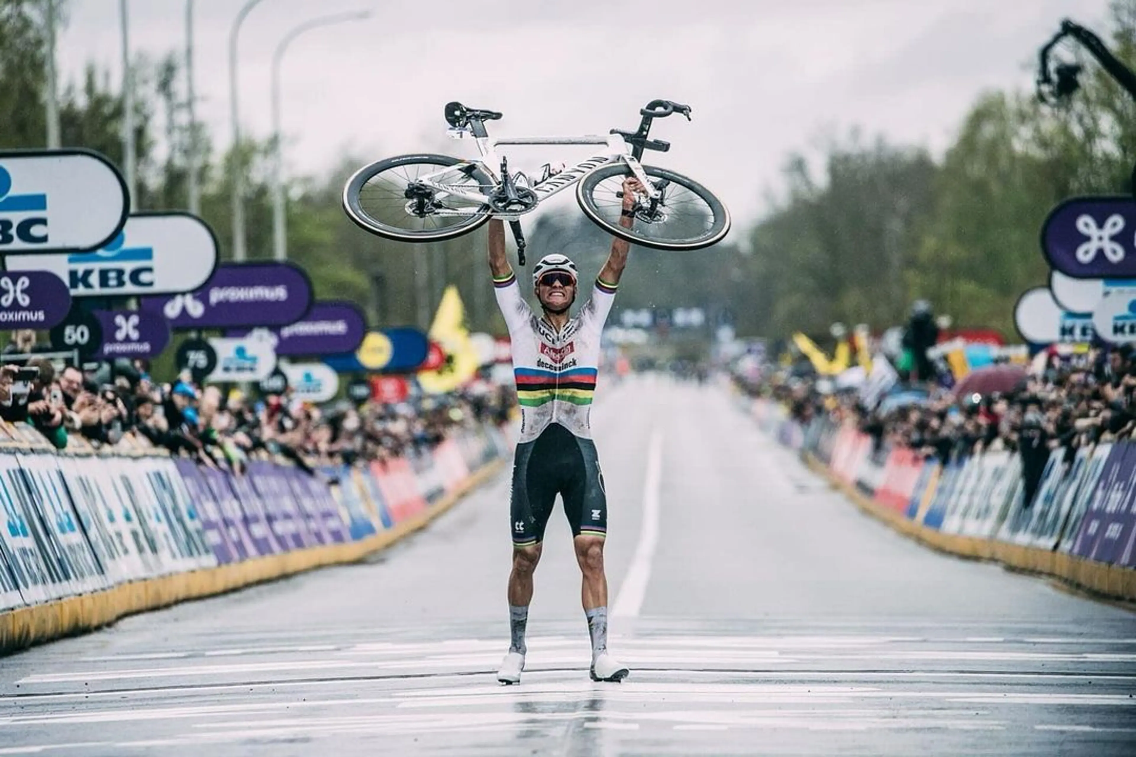 Mathieu Van Der Poel in UCI World Champion Jersey